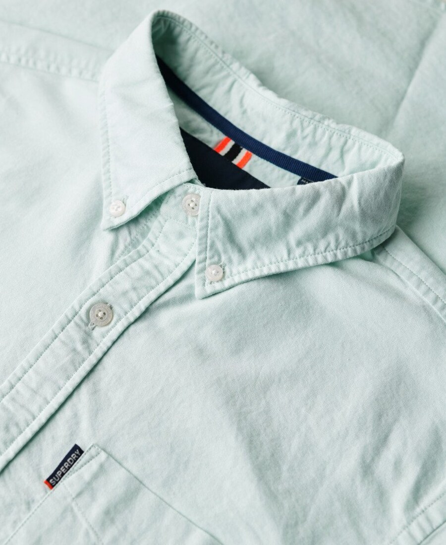 Рубашка обычного кроя на пуговицах Superdry, пастельный зеленый — фото 4