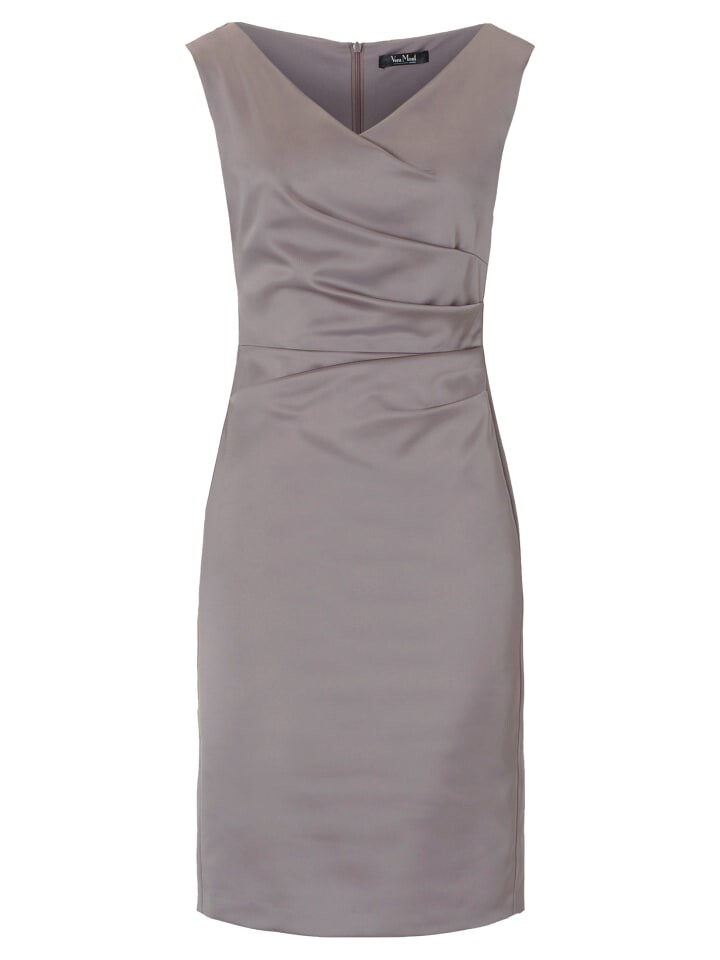 

Короткое платье Vera Mont Etuikleid mit Raffung, серый