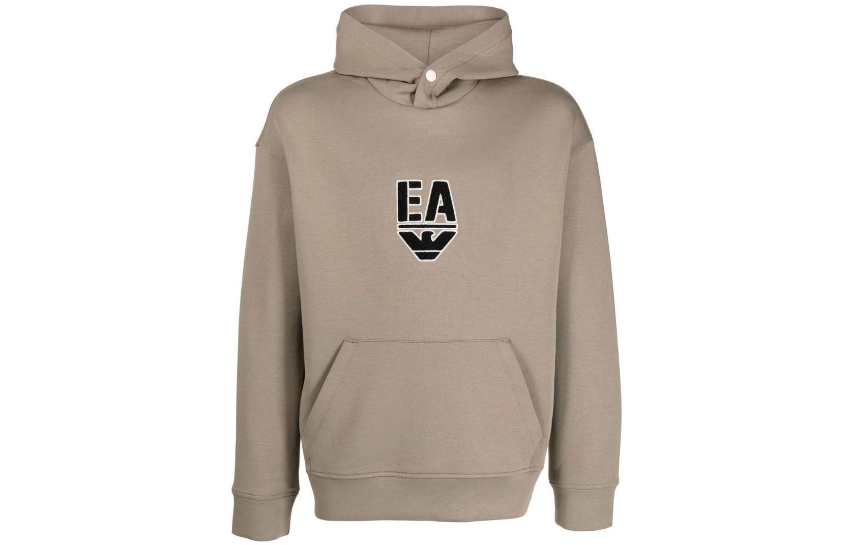 Толстовка EA для мужчин в цвете dusty gray EMPORIO ARMANI, серый — фото 3