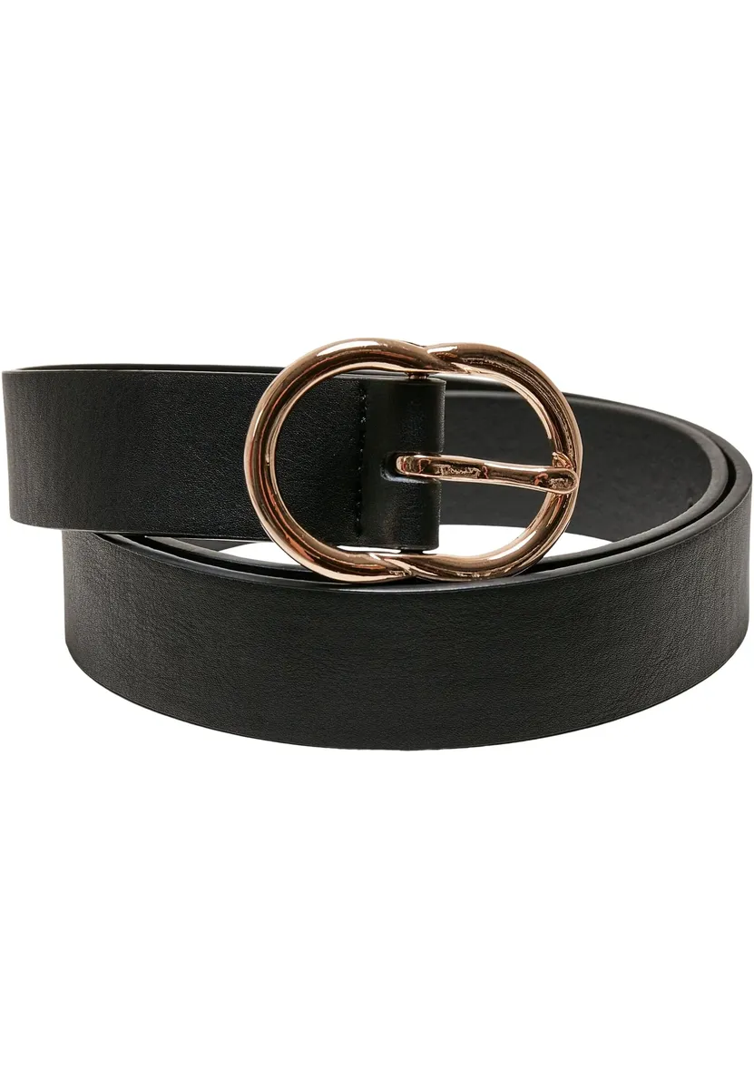 

Поясной ремень URBAN CLASSICS " Urban Classics Women's Small Ring Buckle Belt", цвет Black-Gold