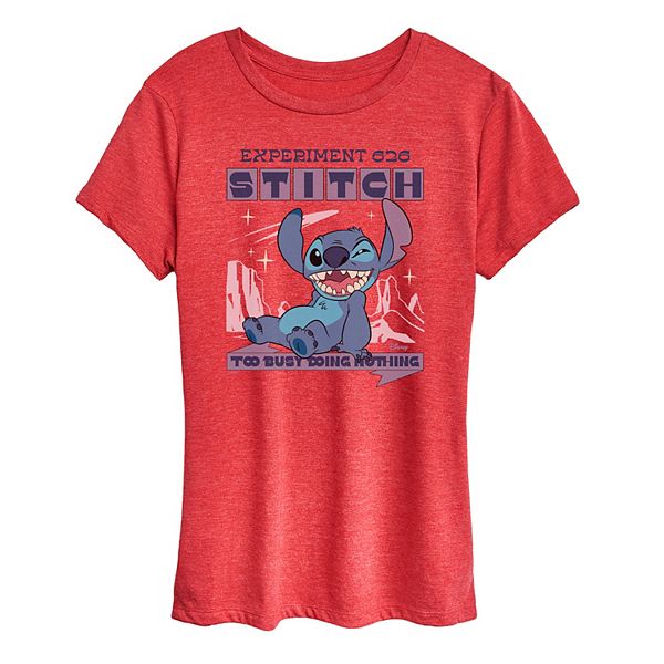 

Женская футболка Lilo & Stitch Too Busy Doing Nothing Disney, Heather Red, Красный, Женская футболка Lilo & Stitch Too Busy Doing Nothing Disney, Heather Red