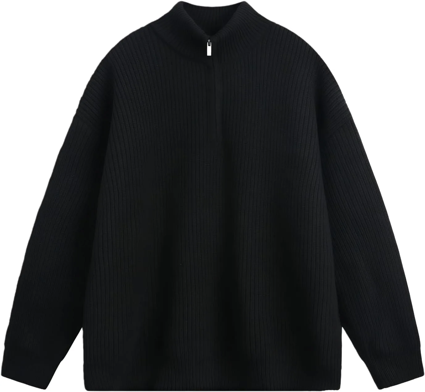 

Мужской свитер с четвертью молнии, осень-зима, Slim Fit, воротник-стойка