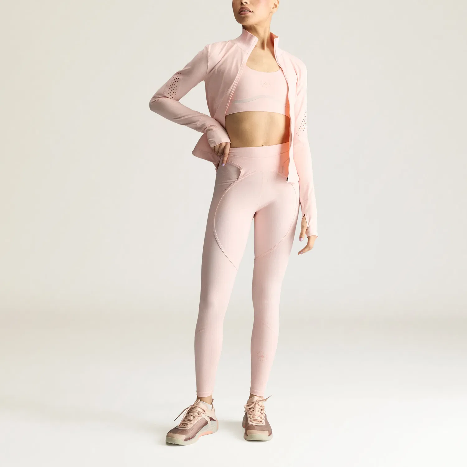 Куртка женская с водолазкой Adidas Stella McCartney Ice Crystal Pink — фото 3
