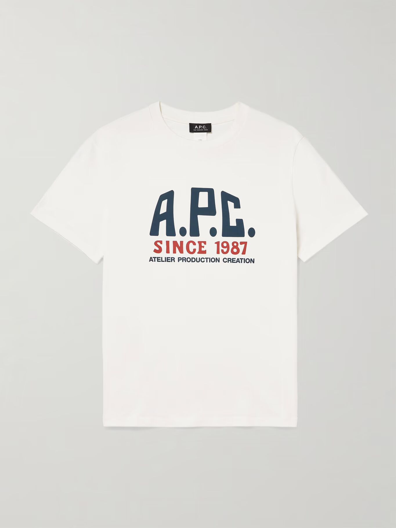

Футболка из органического хлопкового джерси с логотипом A.P.C., белый