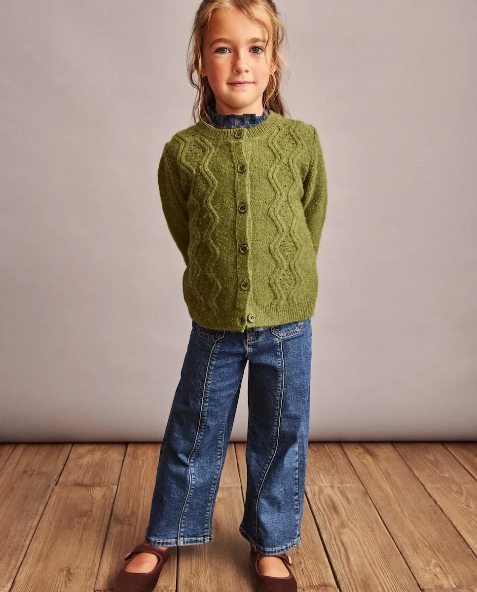 

Джинсовые брюки для девочки морского цвета с передними швами Coconut El Corte Inglés