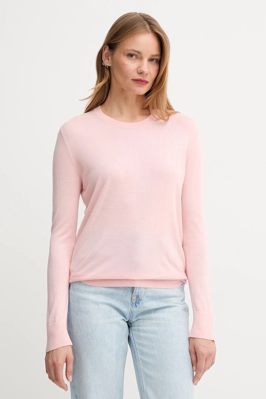 

Свитер из смесового шелка United Colors Of Benetton, розовый