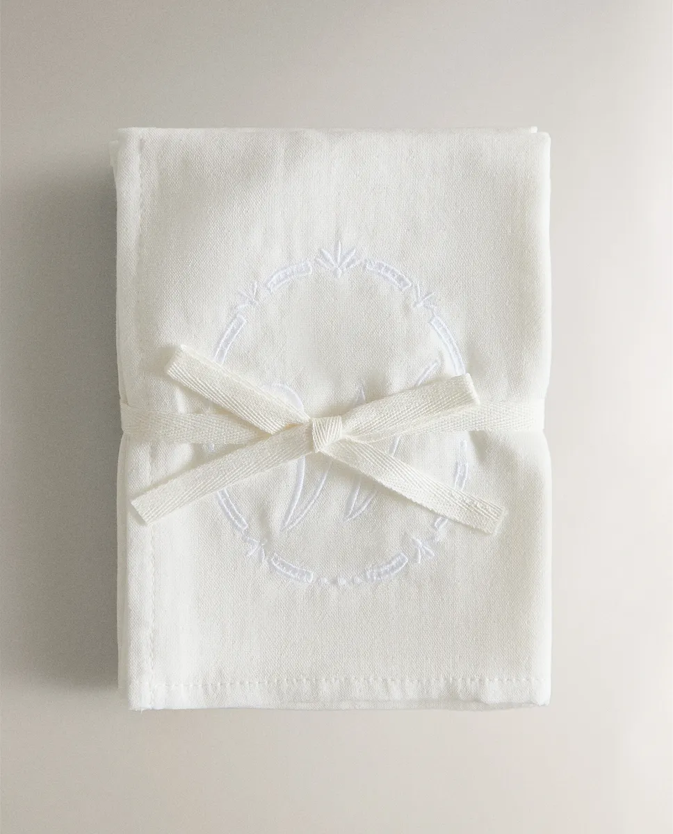 

Упаковка детских муслиновых полотенец с вышитой буквой (2 шт.) Zara Home, Letter W