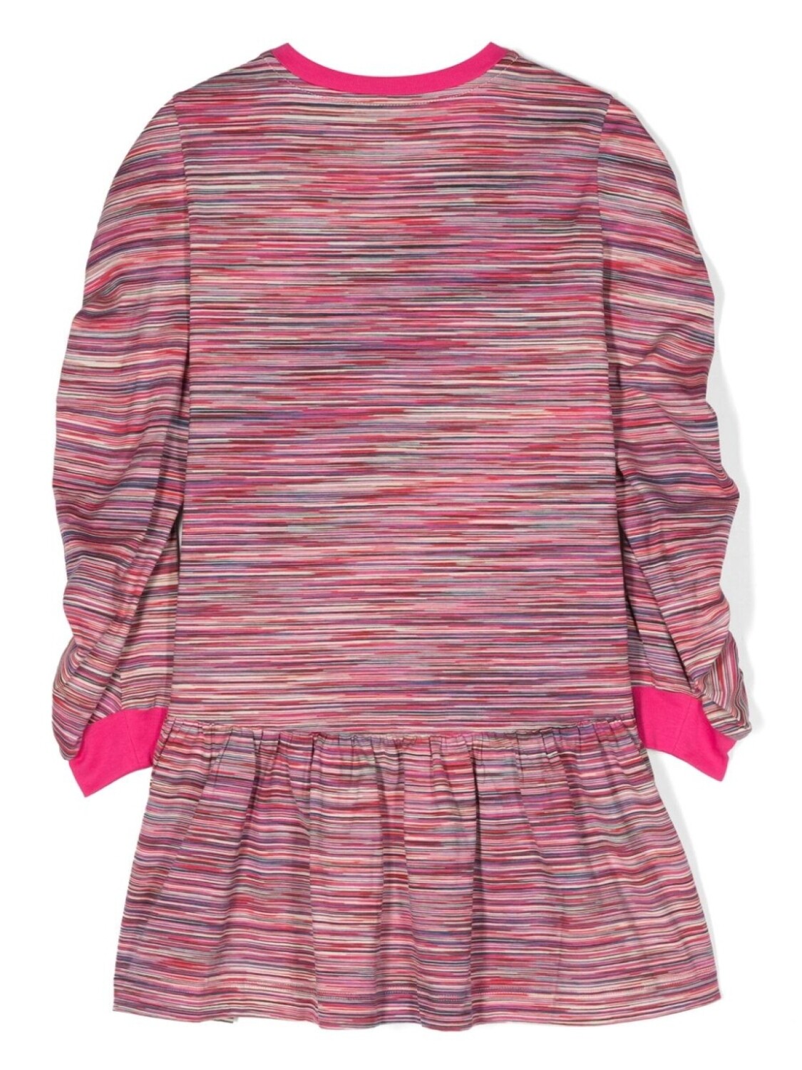 Меланжевое платье с логотипом Missoni Kids, розовый — фото 2