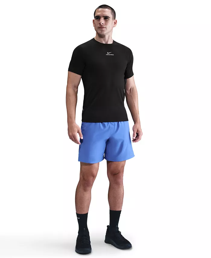 

Мужская профессиональная тренировочная футболка Dri-Fit с коротким рукавом Nike, черный