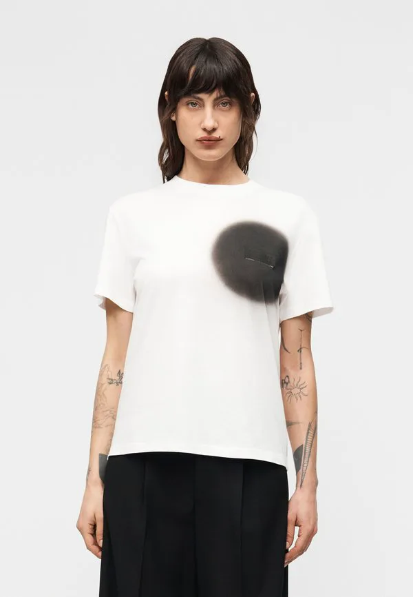 

Футболка с принтом Mm6 Maison Margiela, Off White, Белый, Футболка с принтом Mm6 Maison Margiela, Off White