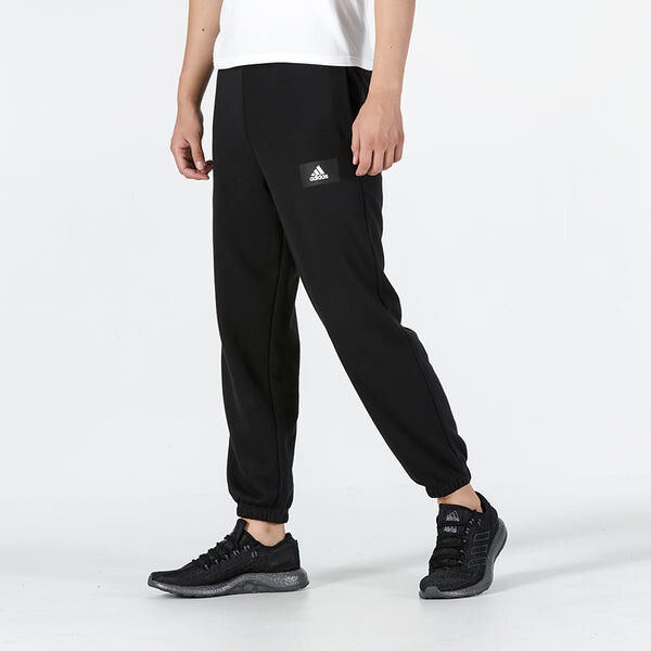 Спортивные штаны Men's adidas Knit Pants Label Logo Casual Sports Bundle Feet Long Pants/Trousers Autumn Black, черный — фото 3