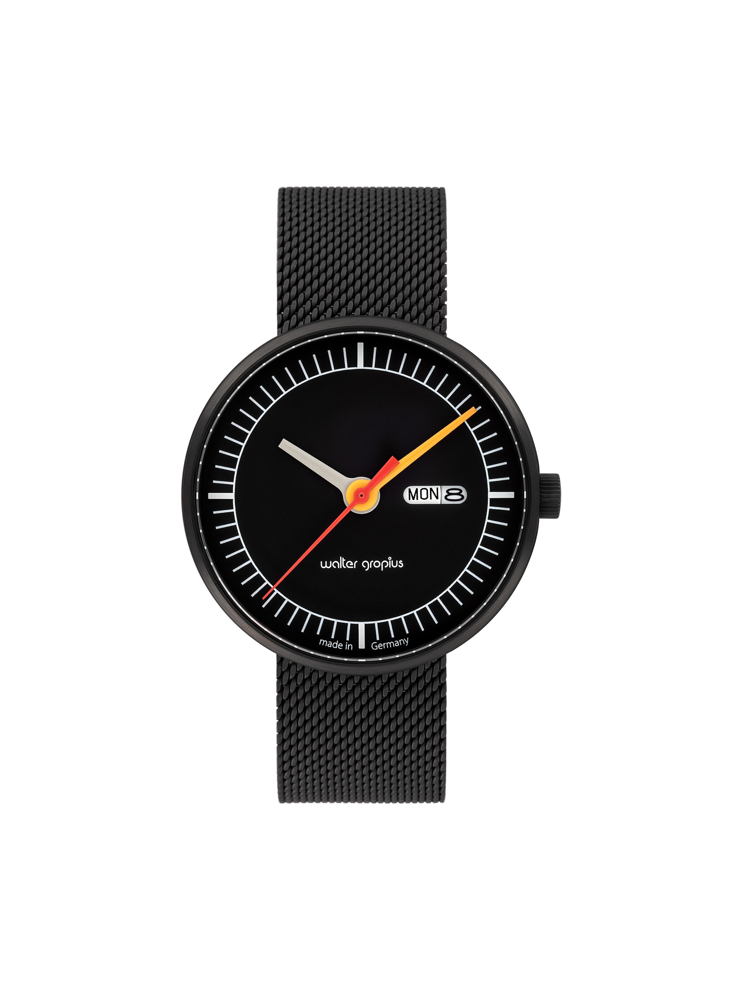 

WALTER GROPIUS Часы Analog 'CLASSIC DATE' в черном цвете