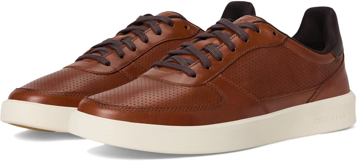 Кроссовки Cole Haan Men's Grand Crosscourt Daily Court Trainers, British Tan Dark Chocolate Ivory