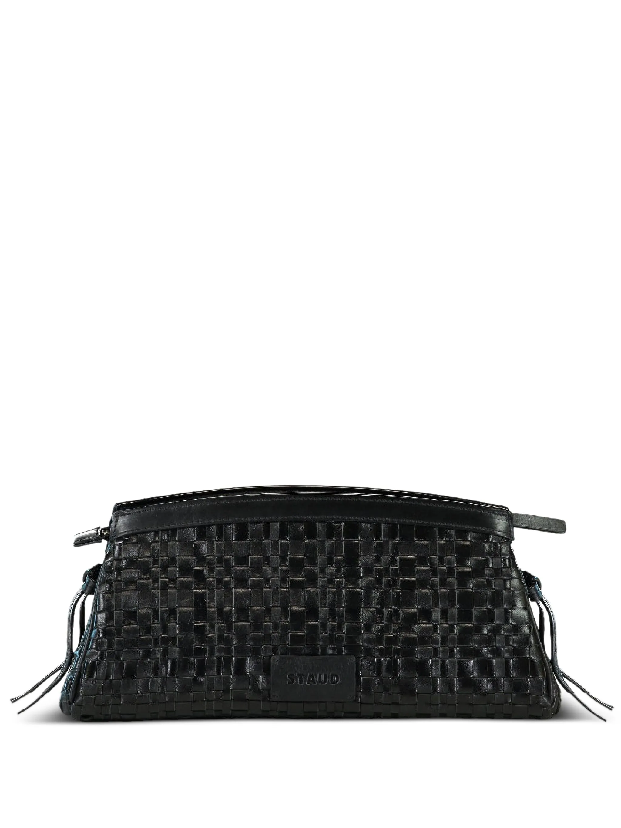 

Плетеный клатч Maude Staud, черный