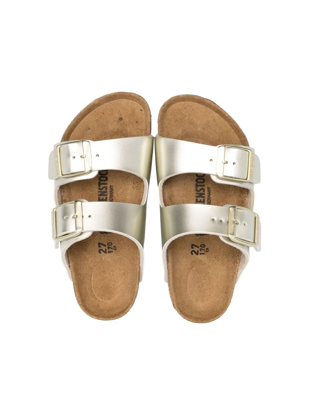 Сандалии Arizona Birkenstock Kids, золотой — фото 3