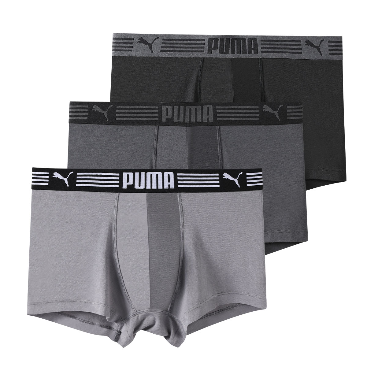 

PUMA Мужские боксеры, черные/темно-серые/светло-серые