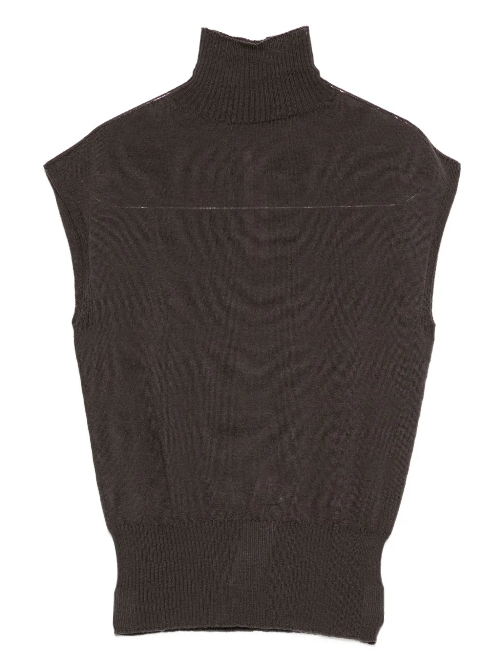 

Вязаный топ из шерсти Rick Owens, коричневый