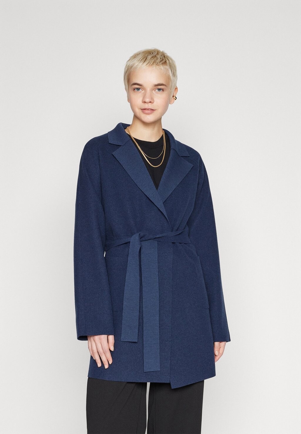 

Классическое пальто VILA, темно-синий Vijuice Belt Jacket