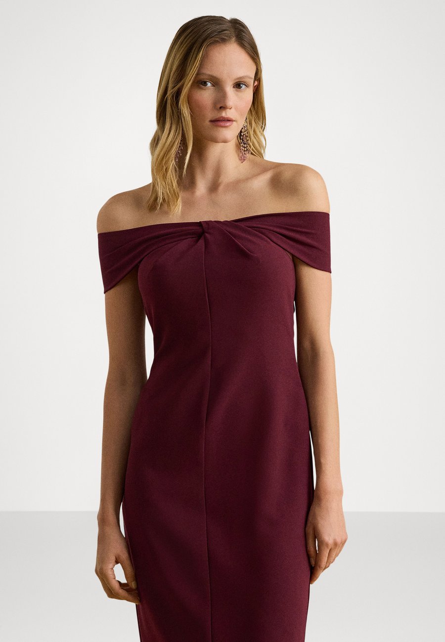 

Платье Lauren Ralph Lauren Petite TWIST-FRONT CREPE COCKTAIL DRESS, Dark Garnet/Dark Red