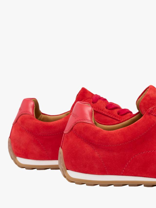 Carr Suede тонкая подошва шнурованные кроссовки Russell & Bromley, Red — фото 3