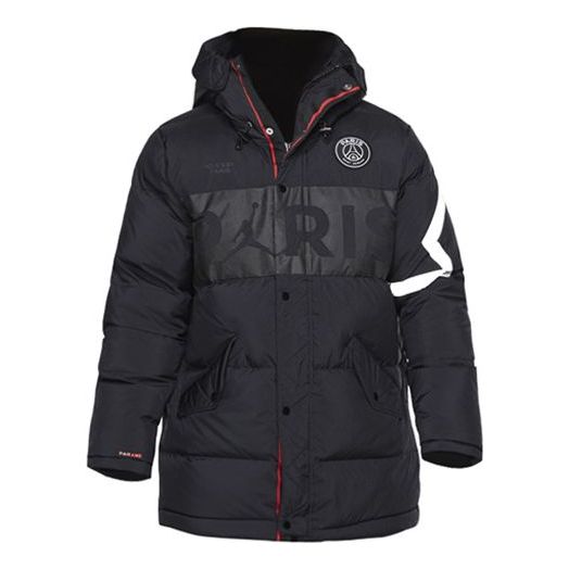 

Пуховик Air Jordan hooded Paris Saint-Germain Jacket, черный