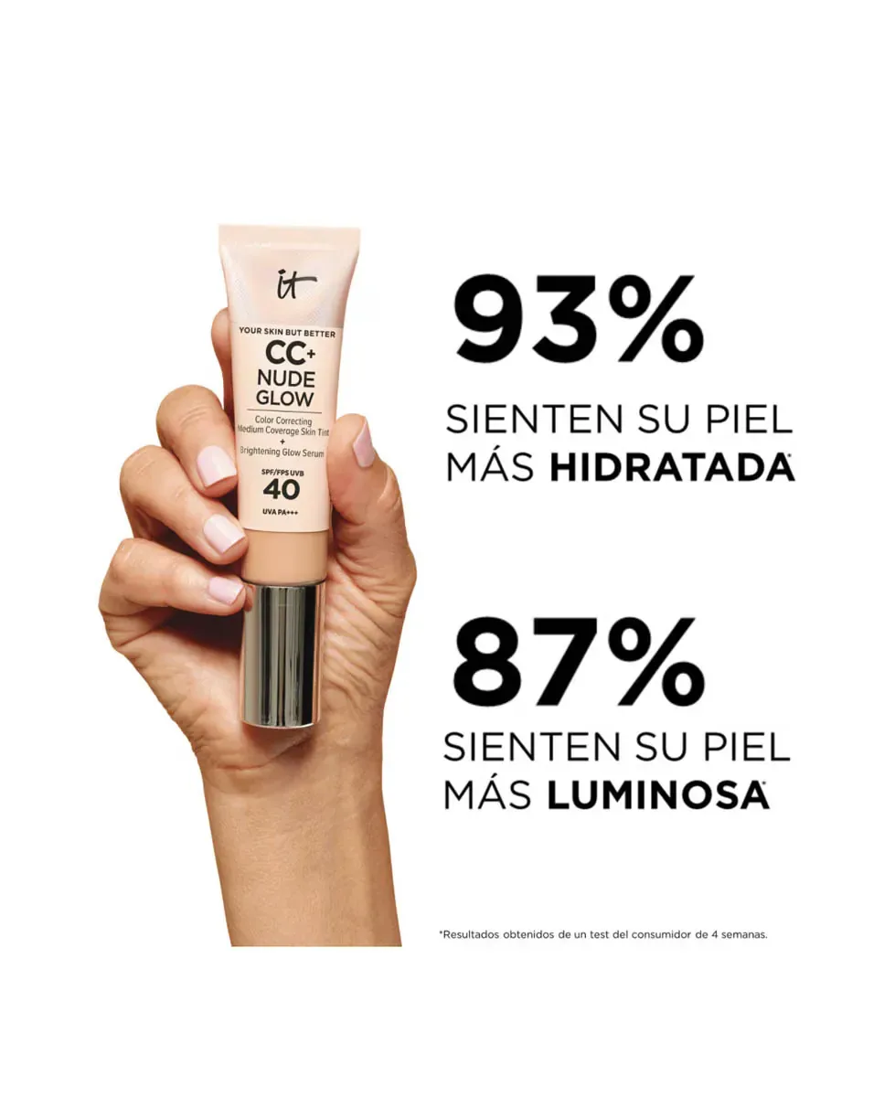 Тональная основа CC+ Nude Glow SPF 40+ It Cosmetics, Lght Med — фото 4