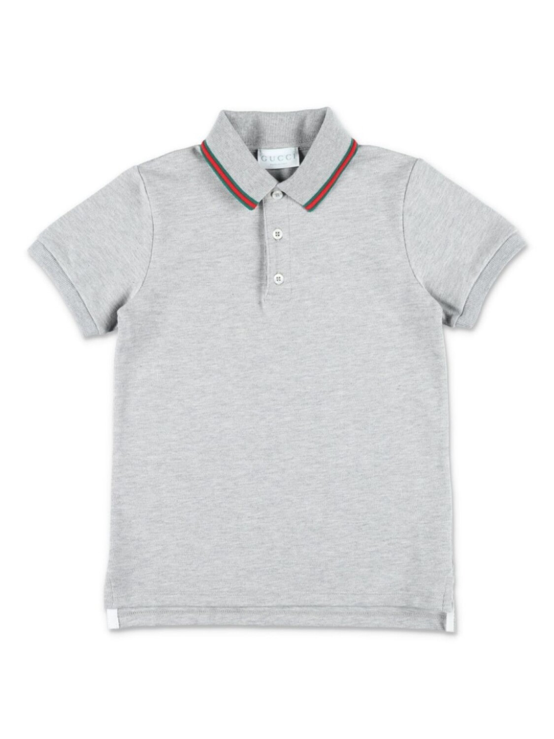 

Рубашка-поло Gucci Kids с полосками, серый
