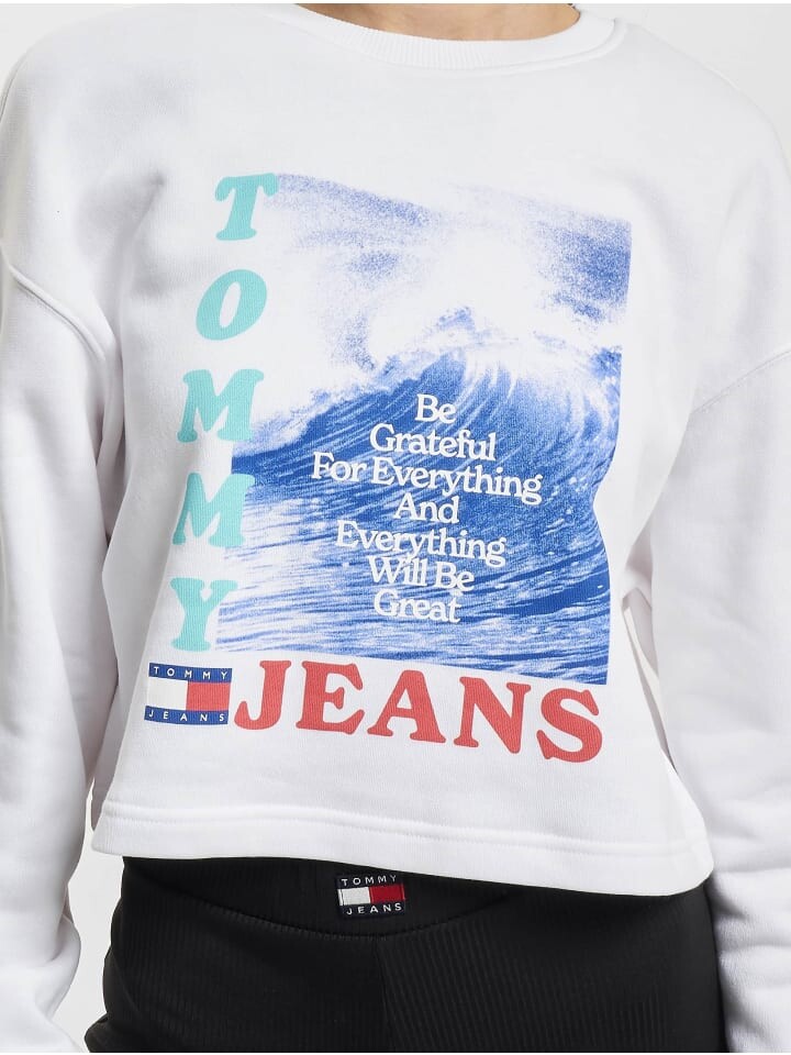 Толстовка Tommy Hilfiger Rundhalsausschnitt, белый — фото 4