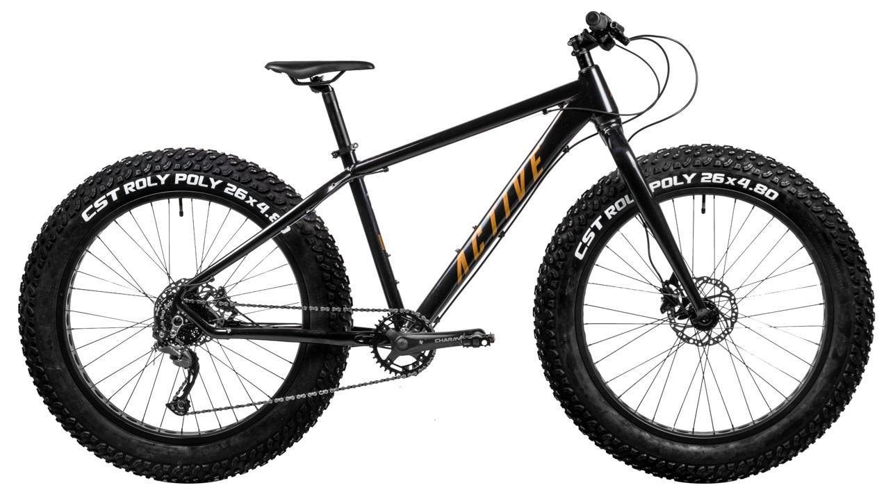 

Велосипед Fatbike Active Mega Buddy 390 Elite 26 черный/золотой