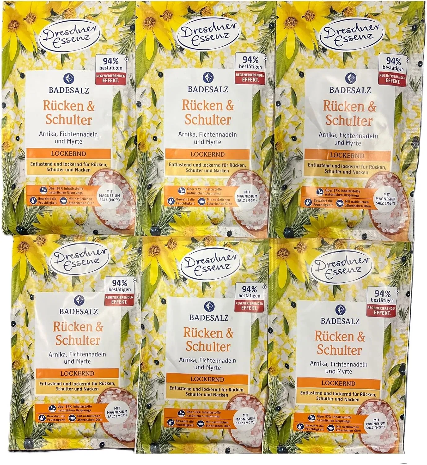 Соль для ванн «Back & Shoulder» от Dresdner Essenz, 6 x 60 г Dresdner Essenz