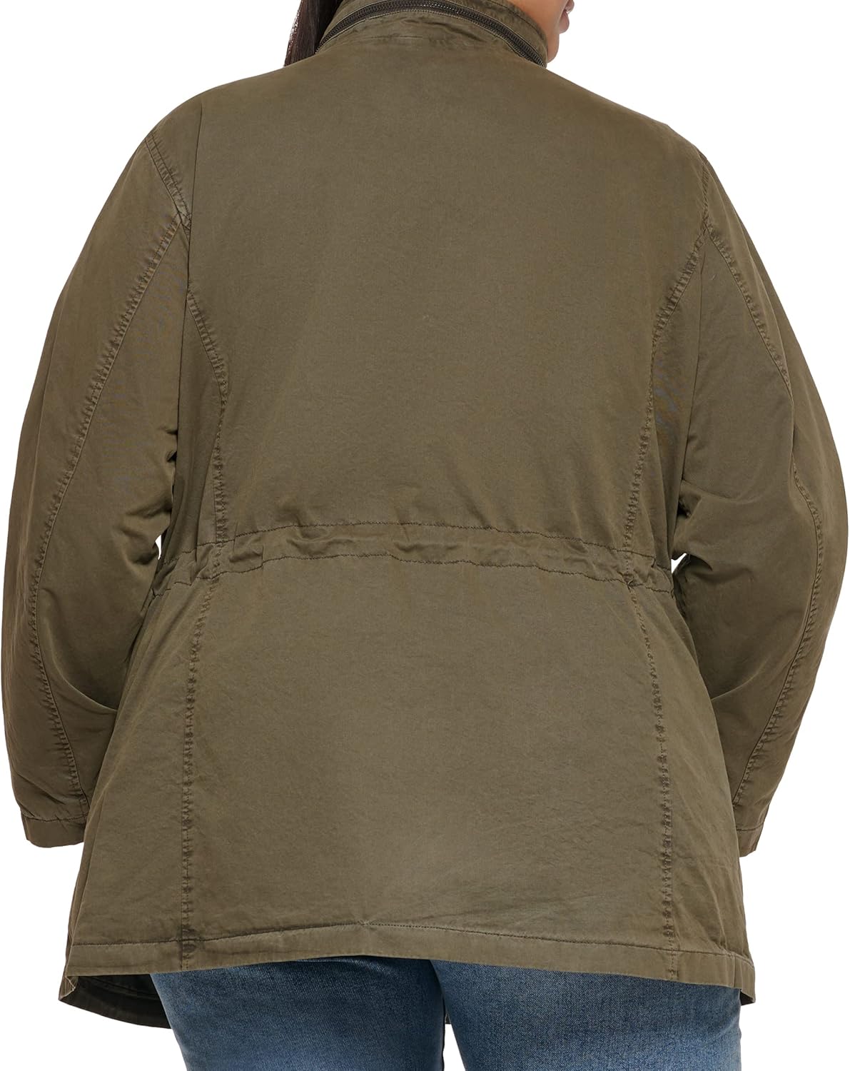 Женская хлопковая военная куртка Levi's с четырьмя карманами, Olive/Pink — фото 3