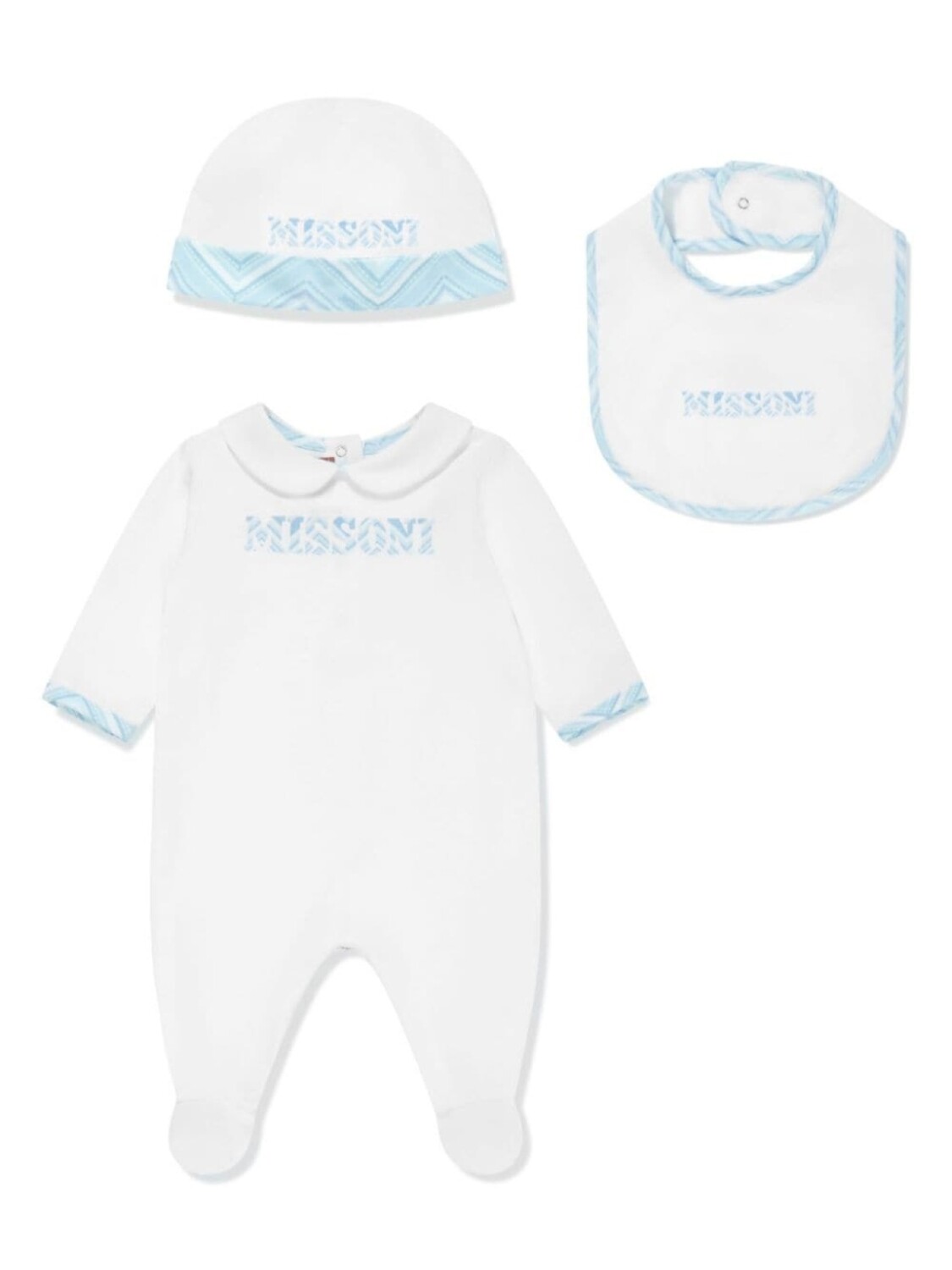 

Missoni Kids комплект для роста ребенка с логотипом (набор из трех штук), белый