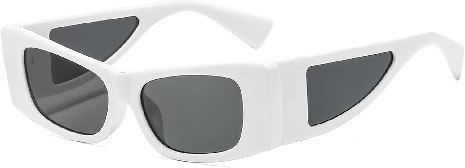 

Ретро-солнцезащитные очки с леопардовым принтом, большие женские солнцезащитные очки, роскошные мужские солнцезащитные очки с боковой защитой и крупной оправой, защита от УФ-излучения UV400 TKKTLLT, White Black