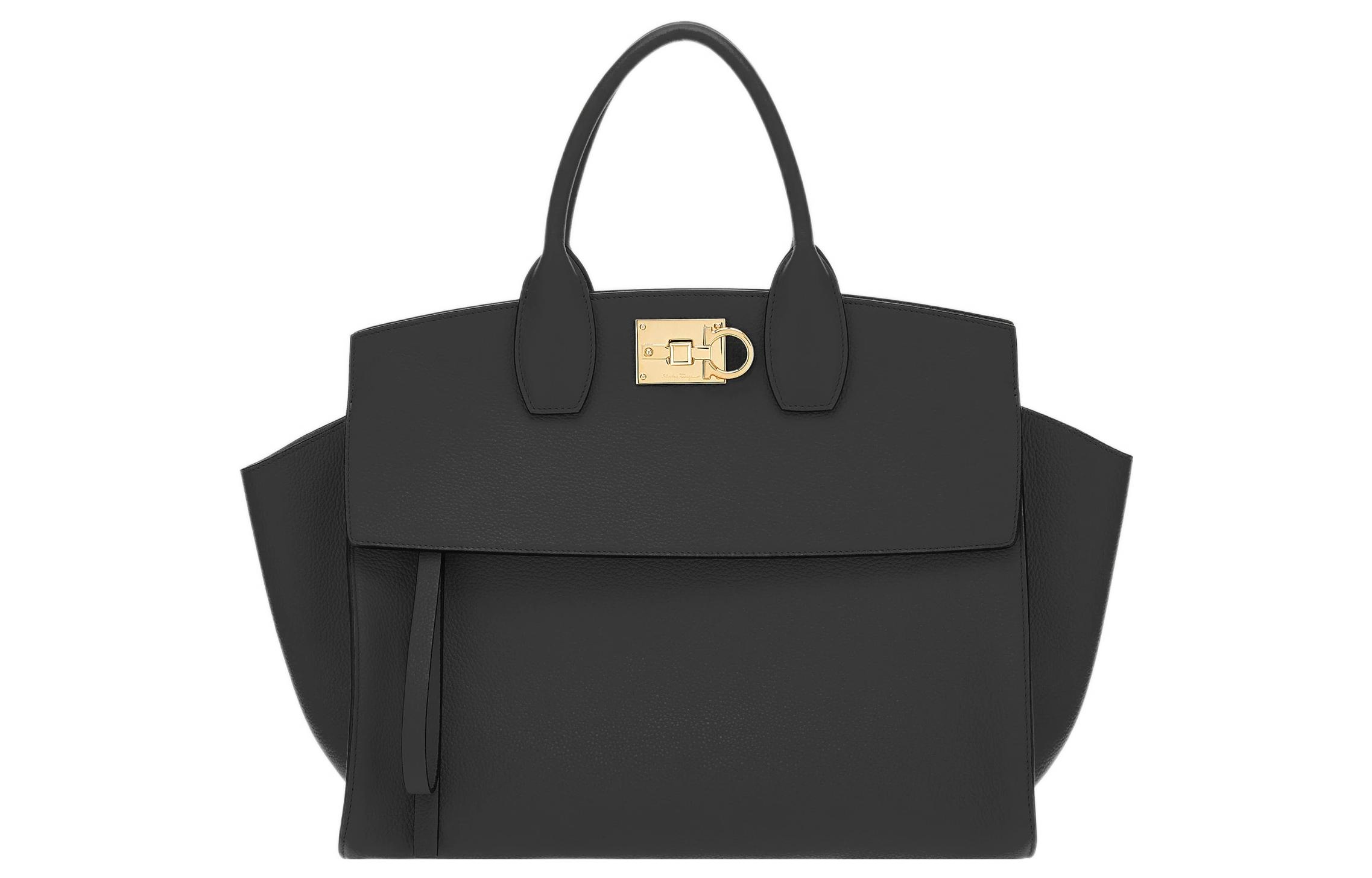 

Сумка Ferragamo Studio Series из тиснёной телячьей кожи, женская чёрная