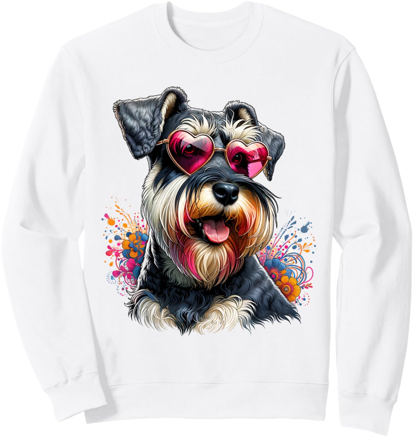 

Толстовка с изображением миниатюрного шнауцера ко Дню святого Валентина Doggies Unlimited, белый