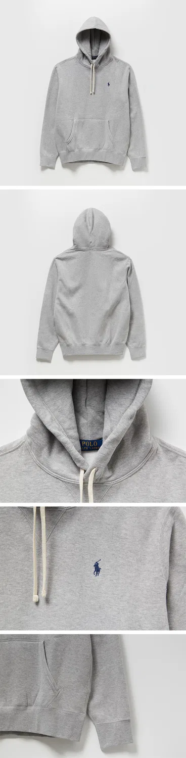 Мужское флисовое худи серого цвета от Polo Ralph Lauren — фото 3