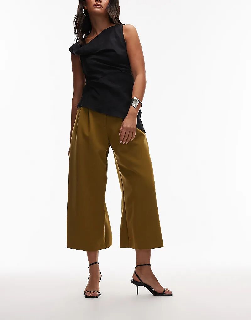 

Широкие брюки-кюлоты ASOS DESIGN цвета верблюжьей шерсти