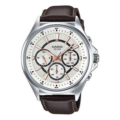 

Часы CASIO Waterproof Unisex Mens White Analog, белый