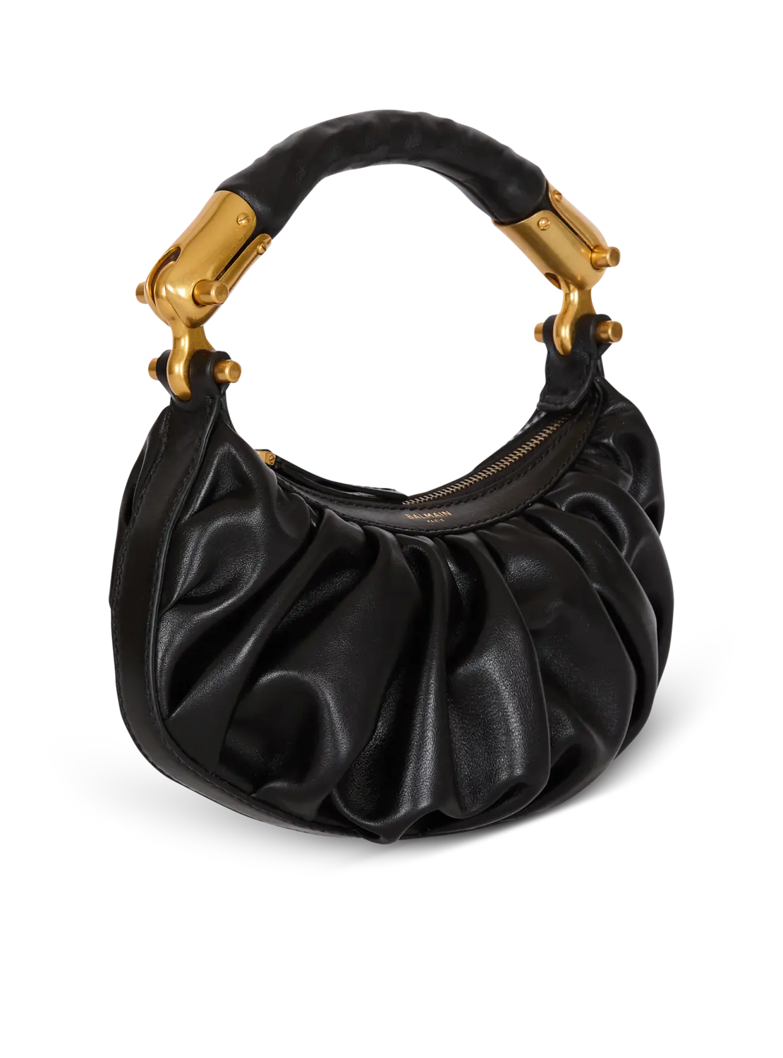 Мини-сумка Ebene из телячьей кожи Balmain, черный — фото 3