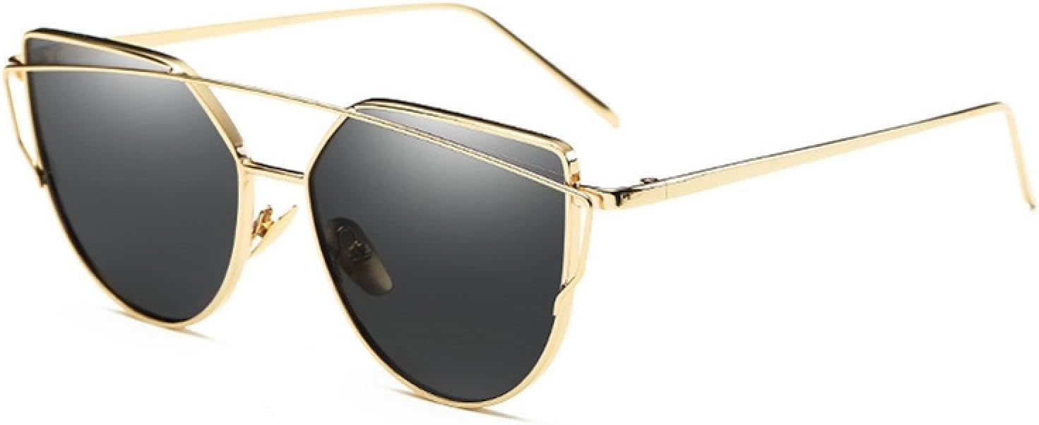 

Солнцезащитные очки с защитой UV400 | Линзы «кошачий глаз» цвета розового золота | для женщин и мужчин, для занятий спортом на открытом воздухе и вождения DSVIGF, C12 Gold Grey