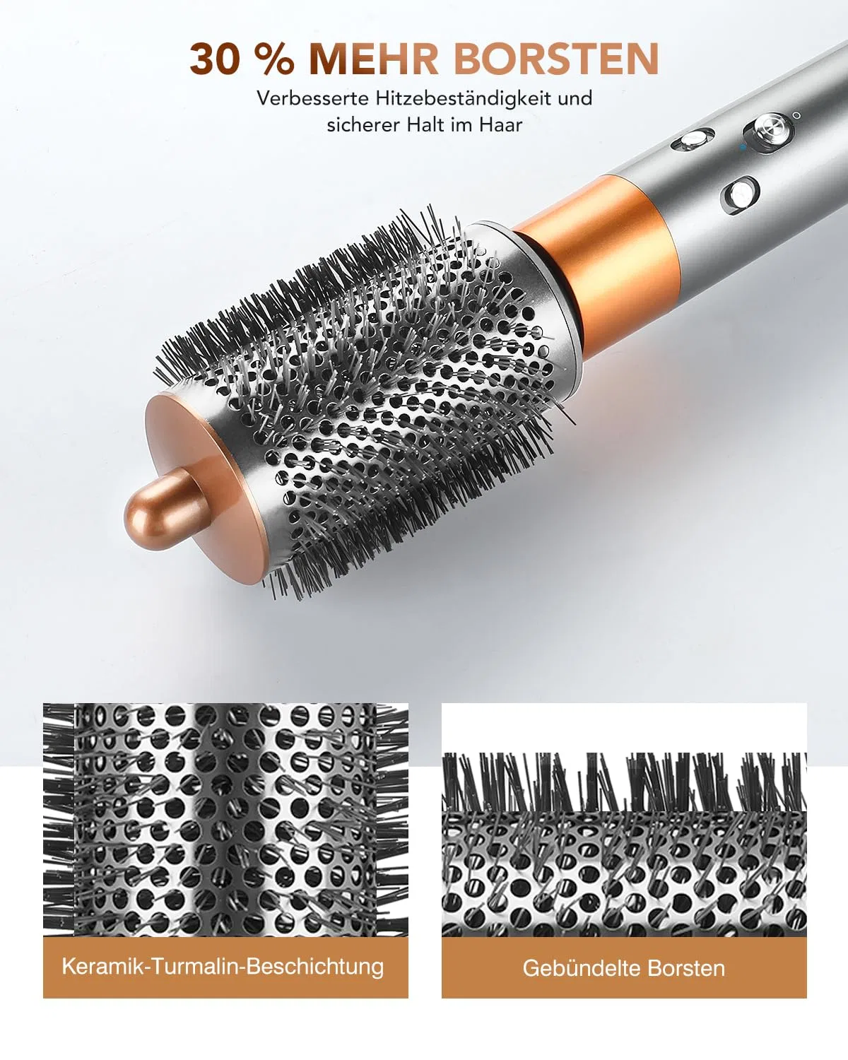 Круглая щетка-насадка для стайлера Dyson Airwrap Tosage, Copper — фото 3