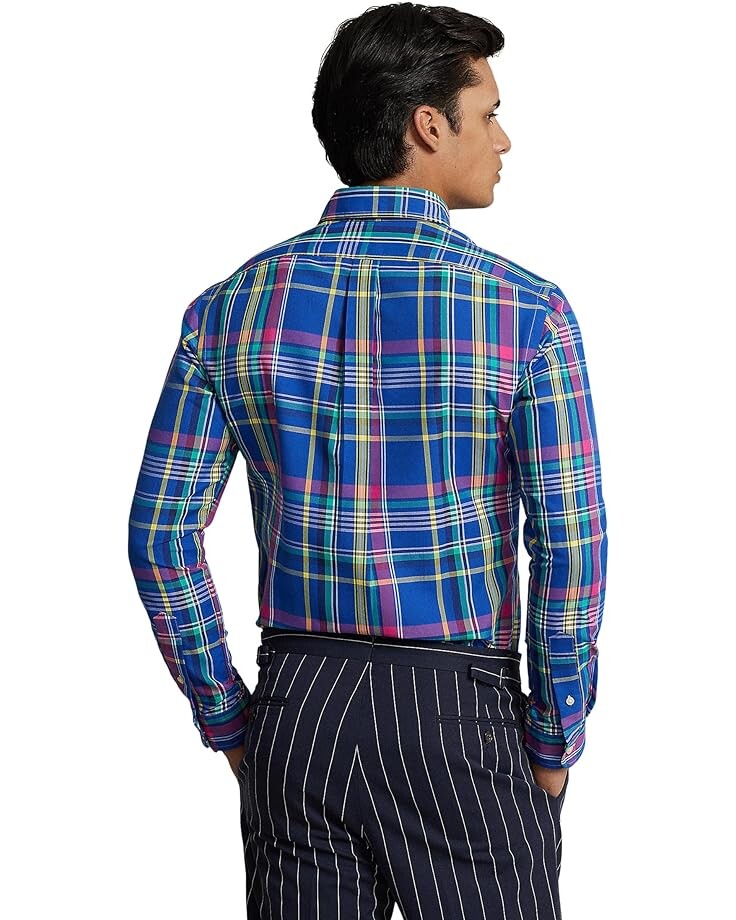

Рубашка Polo Ralph Lauren Classic Fit Plaid Performance Long Sleeve Shirt, цвет Royal/Pink Multi