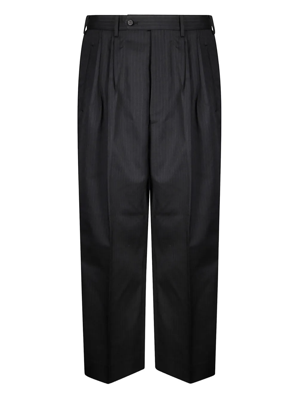 

Брюки в полоску с плиссировкой Comme des Garçons Homme, черный