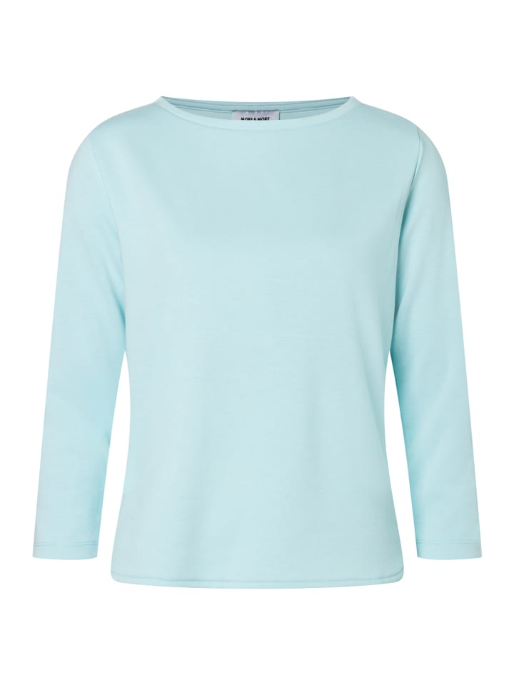 

эластичная свободная рубашка с рукавами 3/4 в синей дымке More & More