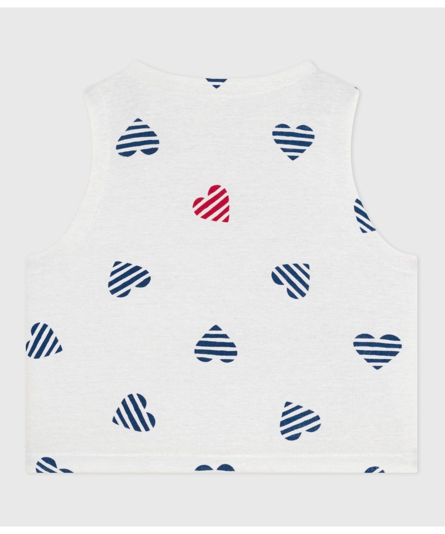 Двусторонний жилет Petit Bateau, Off-white/Red — фото 3