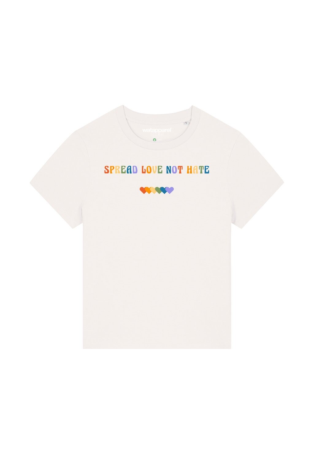 

Футболка с принтом SPREAD LOVE NOT HATE watapparel, белый