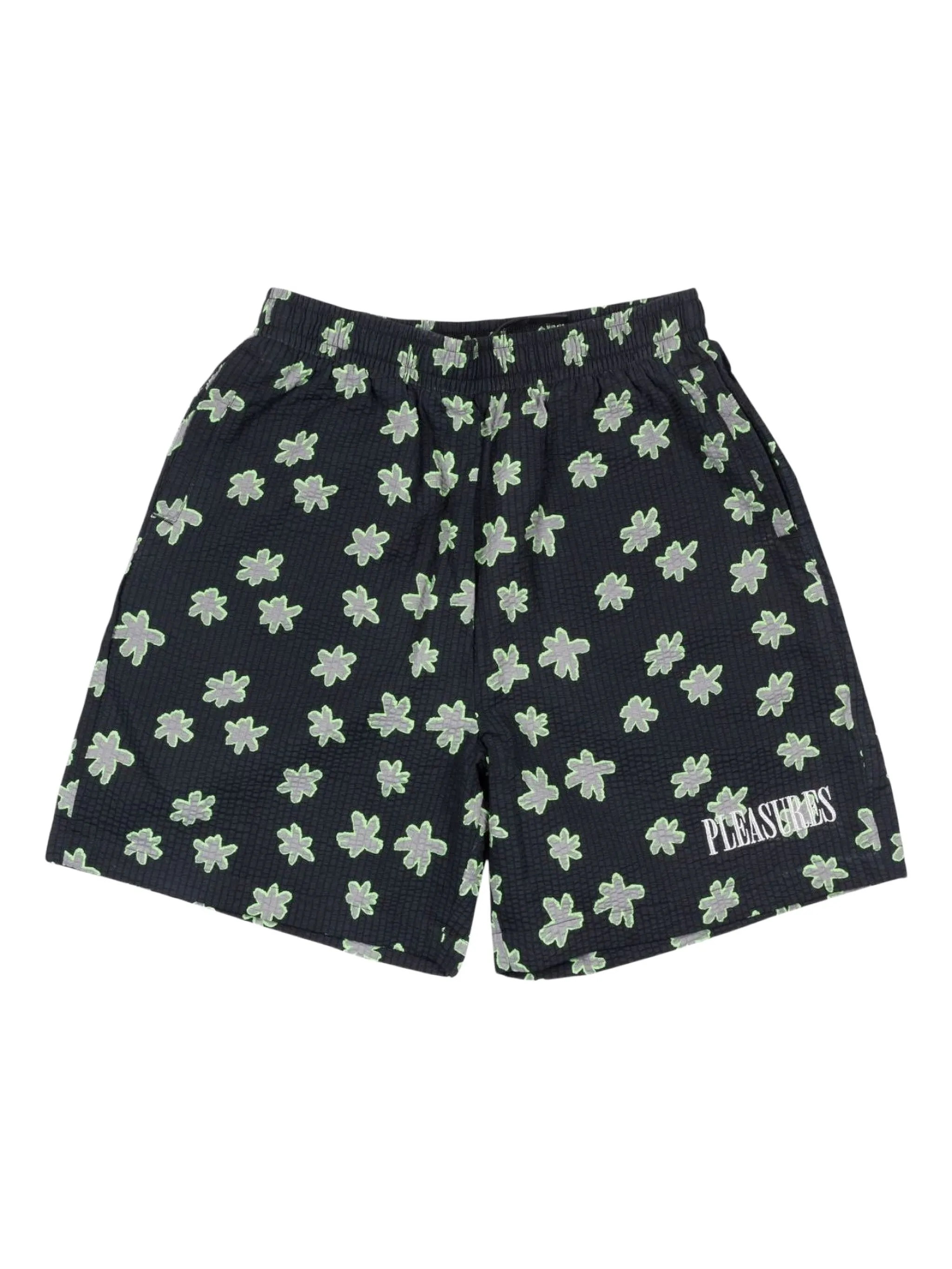 

Шорты из сирсакера с цветочным принтом Pleasures, черный