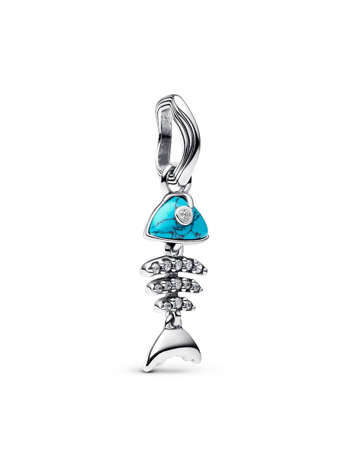 

Подвеска-рыбка бирюзового цвета Pandora, серебро 925 пробы