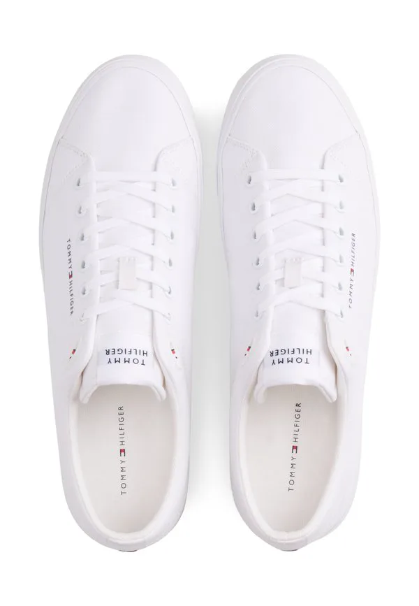 Кроссовки с логотипом на холсте Tommy Hilfiger, White — фото 4