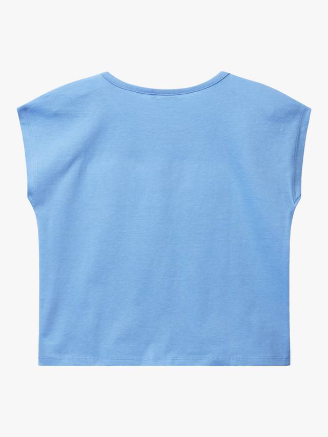 Детская футболка без рукавов с блестками и вышивкой Benetton, Periwinkle — фото 2